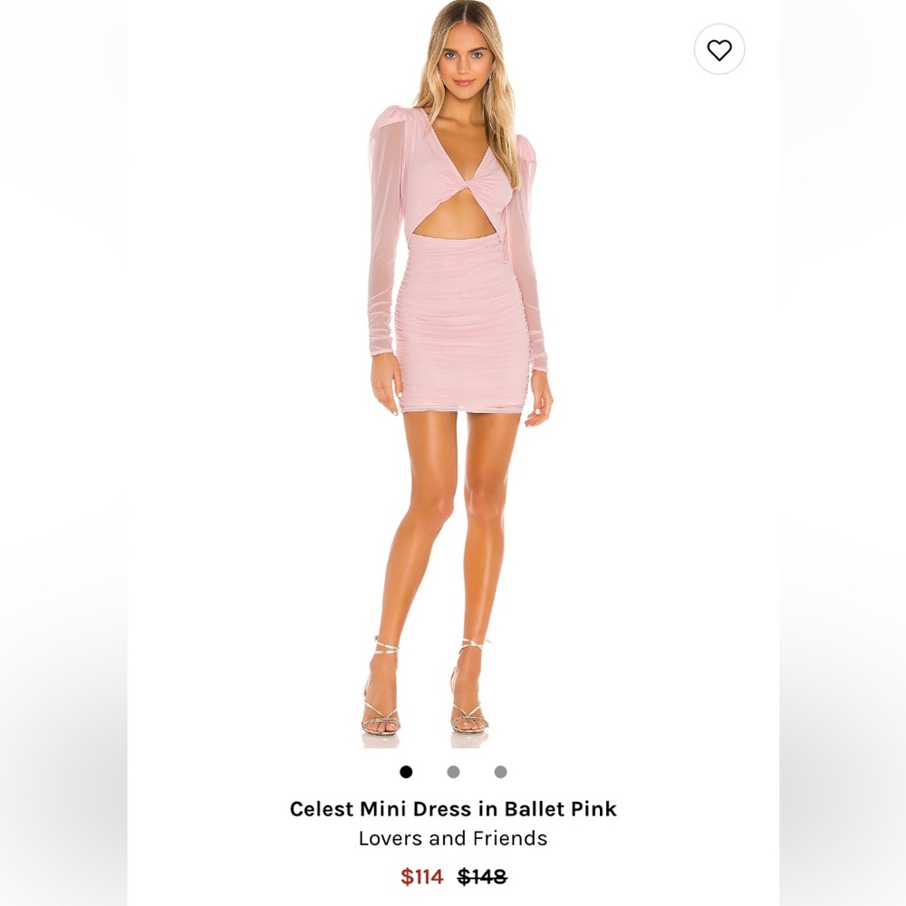 Lovers and Friends Celeste Mini Dress in Ballet Pink
